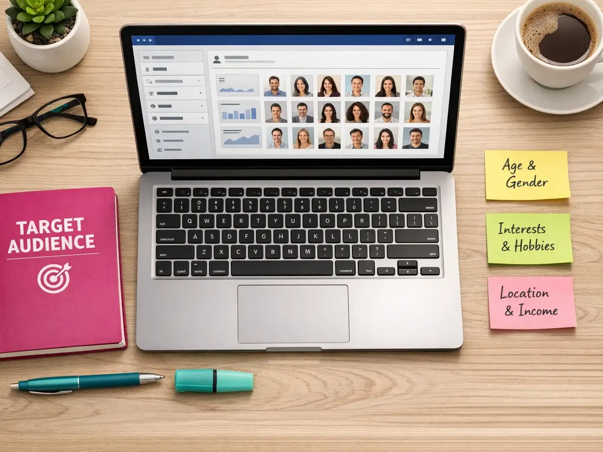 Brand manager workspace with audience targeting dashboard